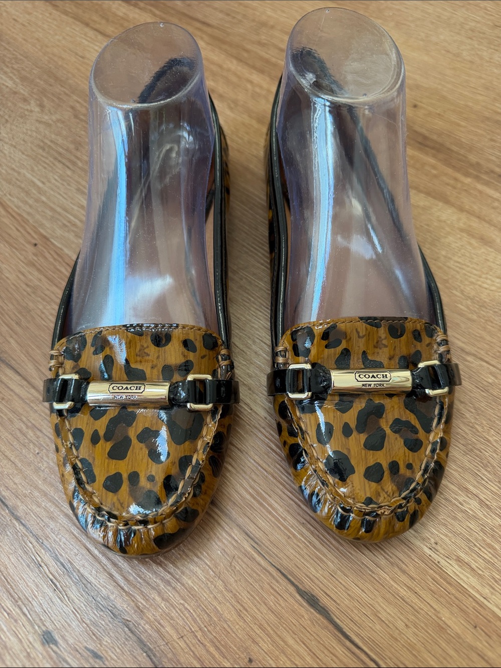 Coach Leopard Print Patent Leather Loafers (Berdina)  size 9.5
